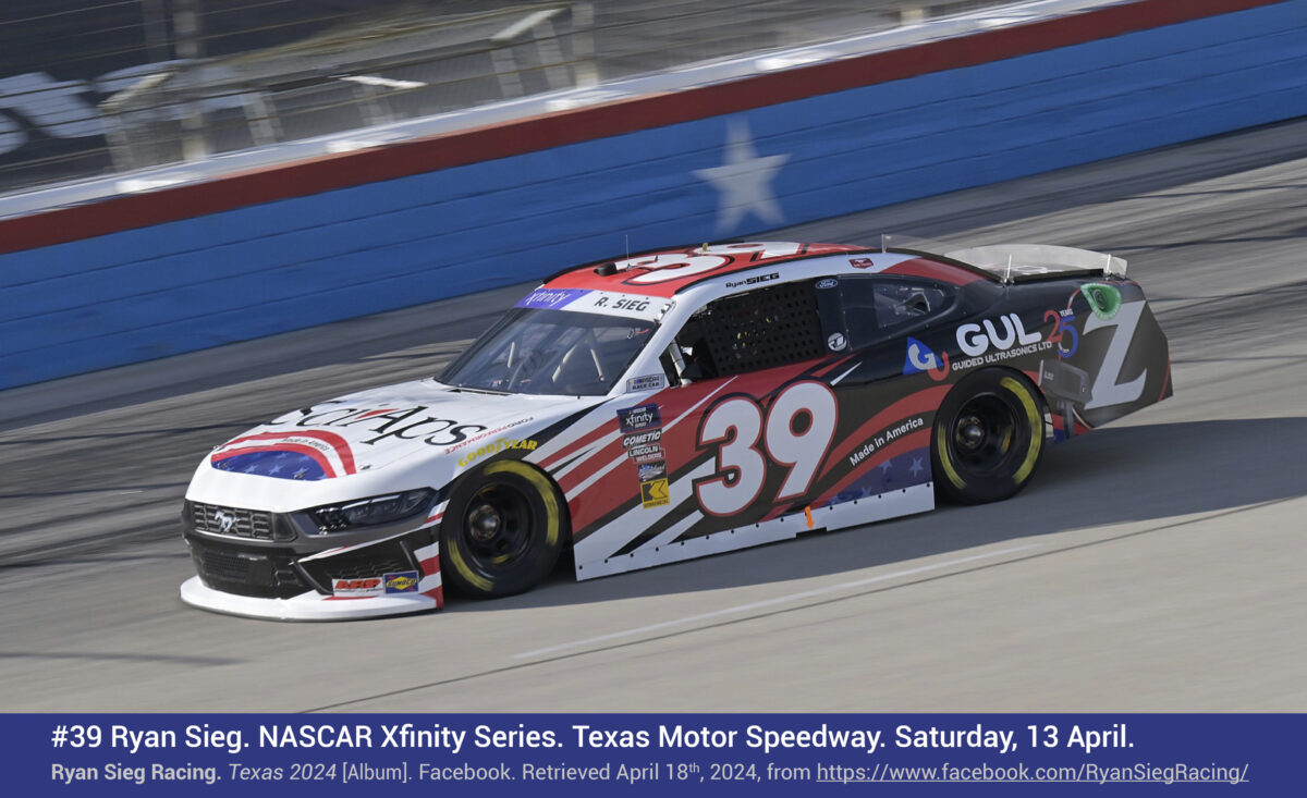 Revving Up for a Cause - GUL on #39 SciAps Ford at NASCAR Xfinity.